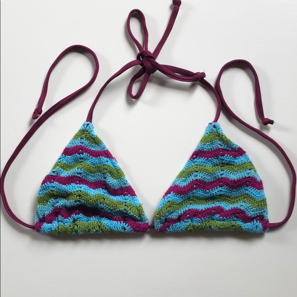 Mossimo | Crochet Zig Zag Bikini Top | Large - Picture 2 of 7